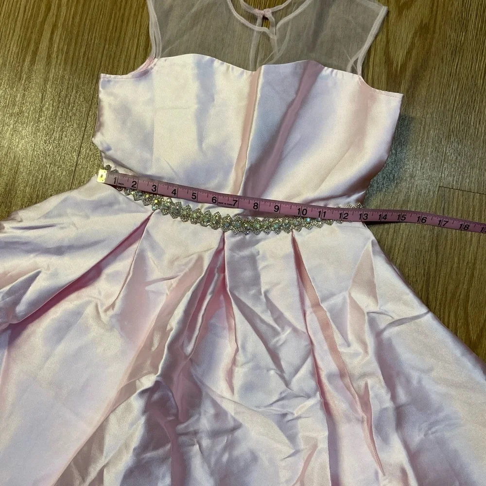 Rare editions pink girls flare dress